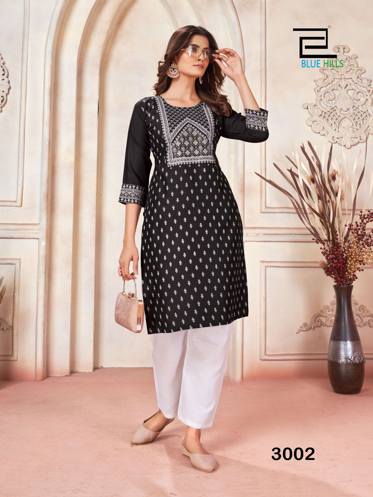 Peacock Vol 3 By Blue Hills Rayon Foil Printed Kurtis Catalog